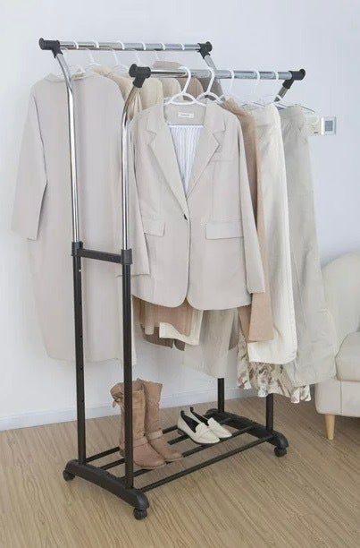 Mainstays Adjustable Double Rod Garment Rack The LOLO